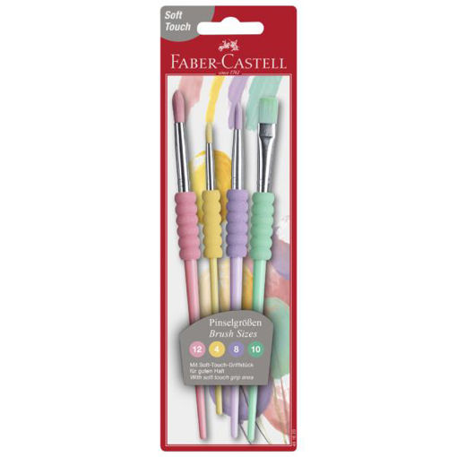 Picture of PAINT BRUSH SOFT TOUCH 4 PACK PASTEL